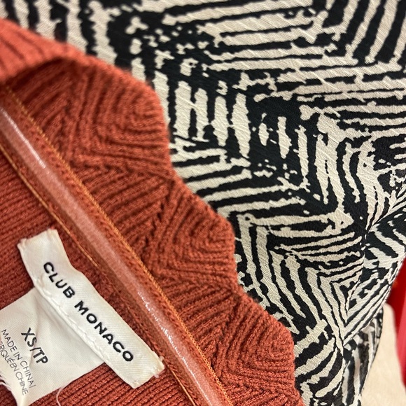 Club Monaco Rust Strapless Ruffle Crop Top - Picture 6 of 6